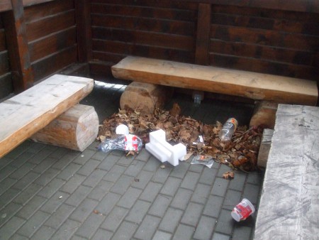 Tady se čeká na autobus